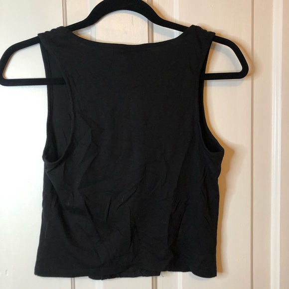 NWOT Black Guess Crop Top - Picture 2 of 3